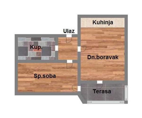 Glavna slika -Dvosoban stan na prodaju, 43m2, 105.670€
