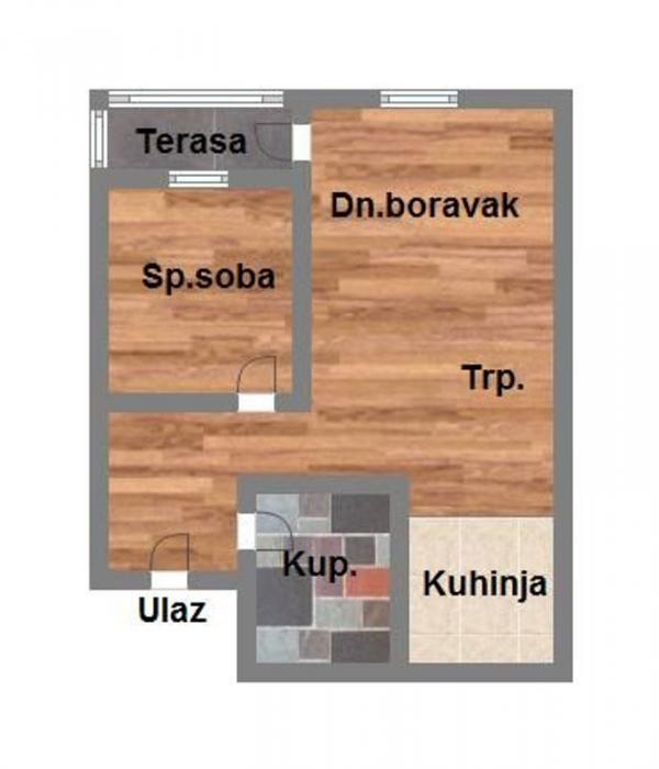 Glavna slika -Dvosoban stan na prodaju, 45m2, 109.620€