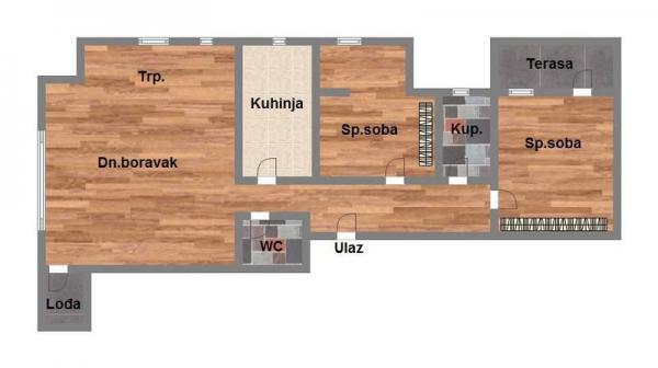 Glavna slika -Trosoban stan na prodaju, 75m2, 208.580€