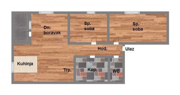 Glavna slika -Trosoban stan na prodaju, 60m2, 104.970€