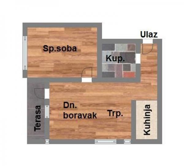 Glavna slika -Dvosoban stan na prodaju, 44m2, 118.850€