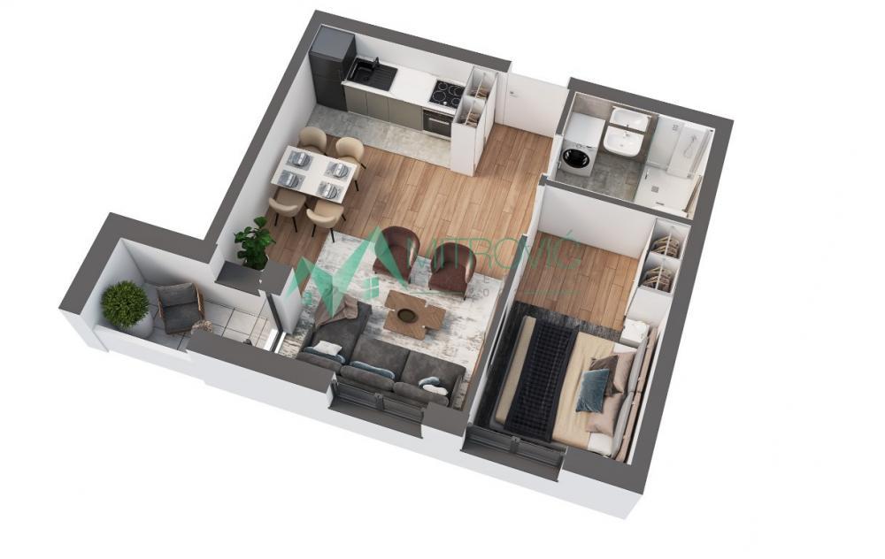 Glavna slika -Dvosoban stan na prodaju, 38m2, 102.320€