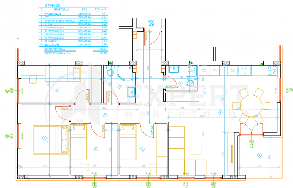 Slika 6 - Zetska, Četvorosoban stan na prodaju, 90m2, 160.160€