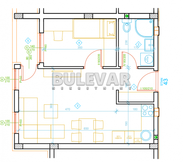 Slika 6 - Zetska, Jednoiposoban stan na prodaju, 35m2, 59.600€