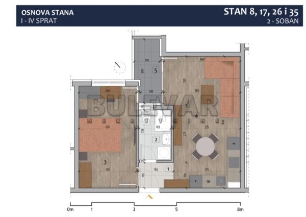Slika 3 - Prvomajska, Dvosoban stan na prodaju, 42m2, 108.500€