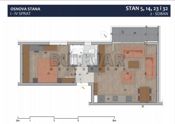 Slika 3 - Prvomajska, Dvosoban stan na prodaju, 46m2, 120.440€