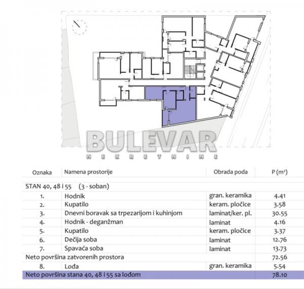 Slika 2 - Prvomajska, Trosoban stan na prodaju, 78m2, 201.110€
