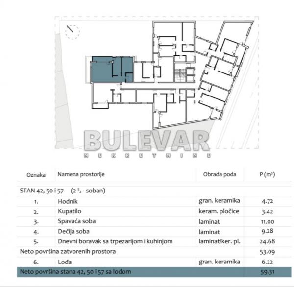 Slika 3 - Prvomajska, Dvoiposoban stan na prodaju, 59m2, 152.750€