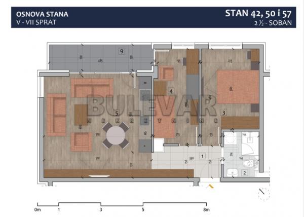 Slika 2 - Prvomajska, Dvoiposoban stan na prodaju, 59m2, 152.750€