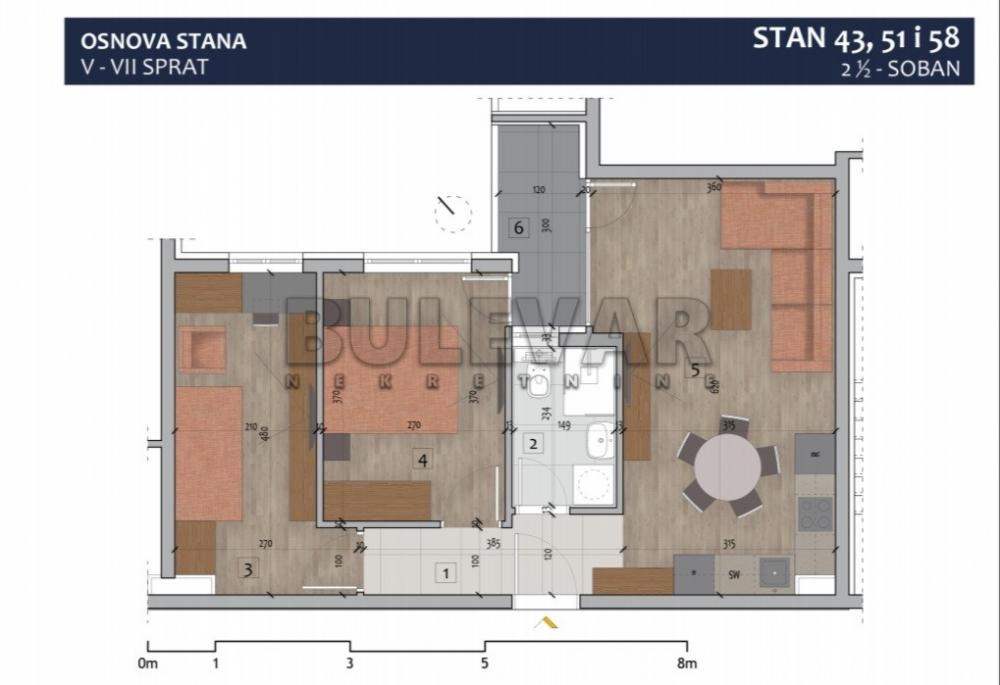 Slika 3 - Prvomajska, Dvoiposoban stan na prodaju, 51m2, 132.920€