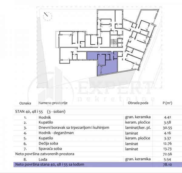 Slika 2 - Prvomajska, Trosoban stan na prodaju, 78m2, 201.110€