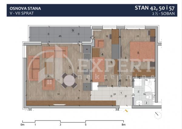 Slika 2 - Prvomajska, Dvoiposoban stan na prodaju, 59m2, 152.750€