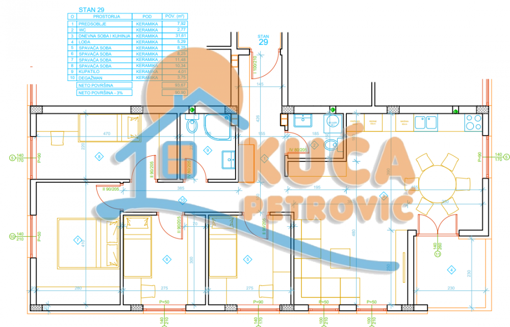 Slika 6 - Zetska, Četvorosoban stan na prodaju, 90m2, 150.900€