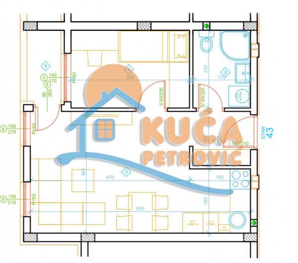 Slika 6 - Zetska, Jednoiposoban stan na prodaju, 35m2, 59.600€