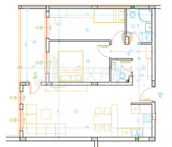 Slika 6 - Zetska, Dvoiposoban stan na prodaju, 68m2, 121.440€