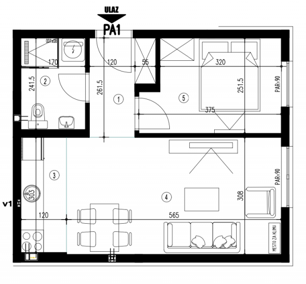 Slika 1 - Jednoiposoban stan na prodaju, 36.44m2