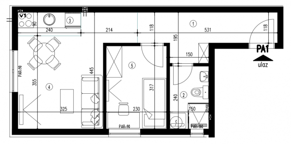 Slika 1 - Klisa, Jednoiposoban stan na prodaju, 33.24m2