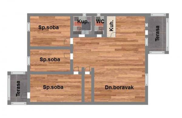 Glavna slika -Četvorosoban stan na prodaju, 96m2, 138.720€