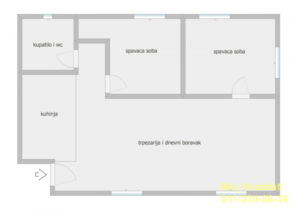 Slika 11 - Trosoban stan na prodaju, 65m2, 99.000€