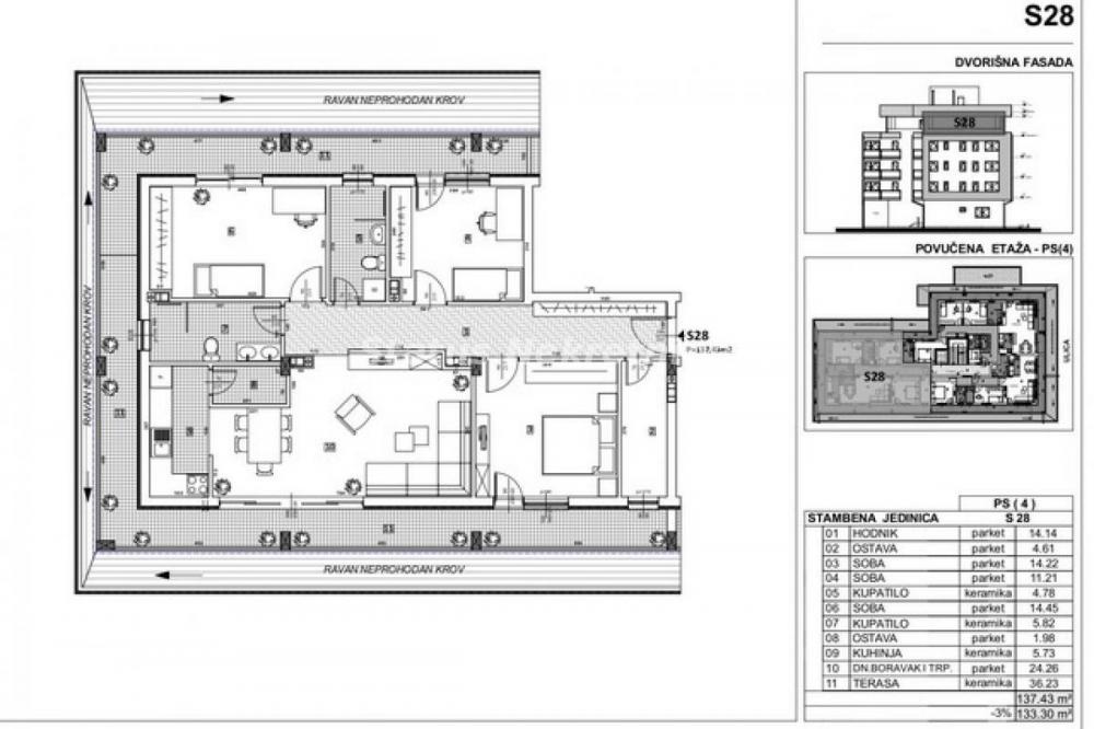 Slika 1 - Četvorosoban stan na prodaju, 145m2, 316.200€