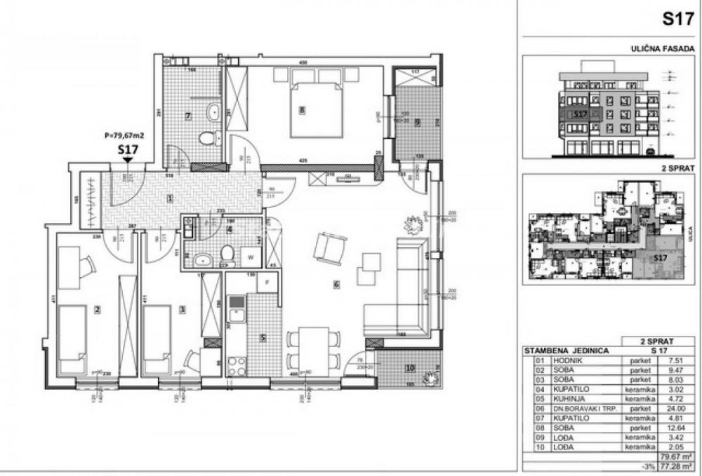 Slika 1 - Četvorosoban stan na prodaju, 87m2, 172.770€