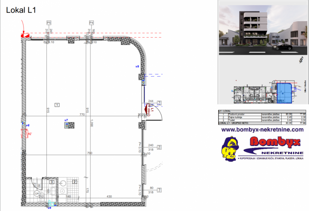 Slika 1 -  Lokal na prodaju, 346m2, 715.000€