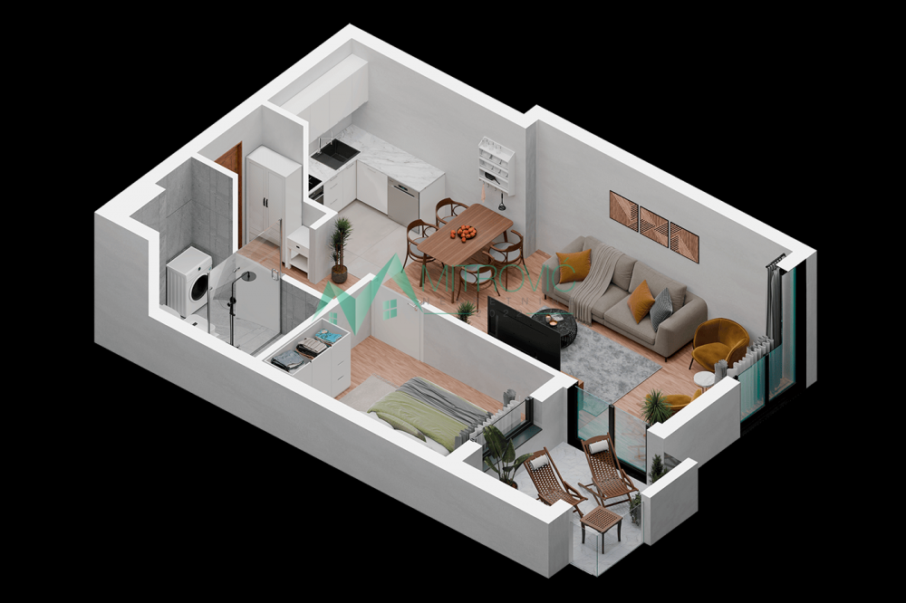 Glavna slika -Jednoiposoban stan na prodaju, 42m2, 142.300€