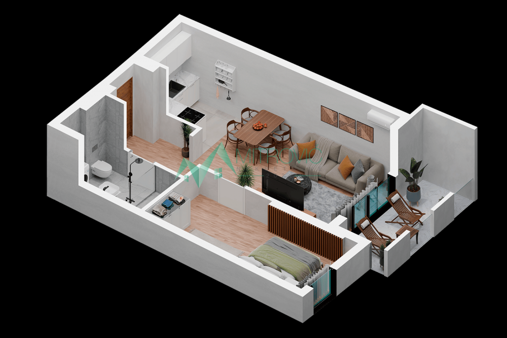 Glavna slika -Dvosoban stan na prodaju, 46m2, 157.510€