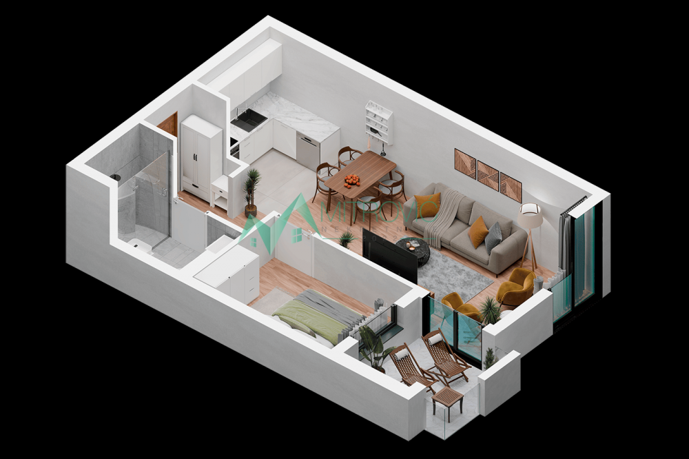 Glavna slika -Dvosoban stan na prodaju, 46m2, 157.200€