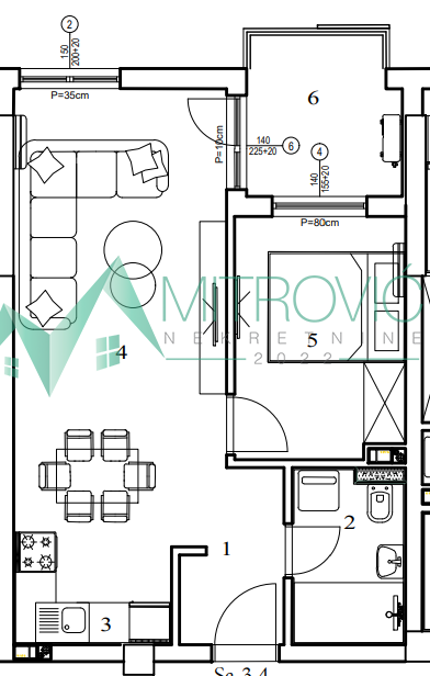 Slika 1 - Dvosoban stan na prodaju, 46m2, 157.200€