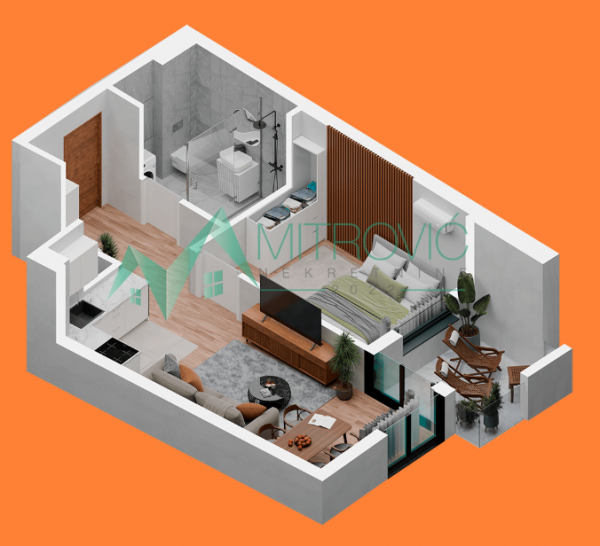 Glavna slika -Dvosoban stan na prodaju, 44m2, 148.780€