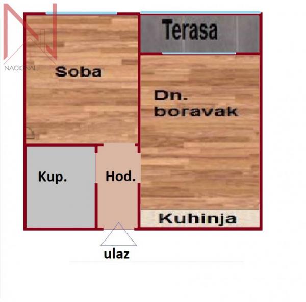 Slika 1 - DOSITEJEVA, Jednoiposoban stan na prodaju, 43m2, 140.100€