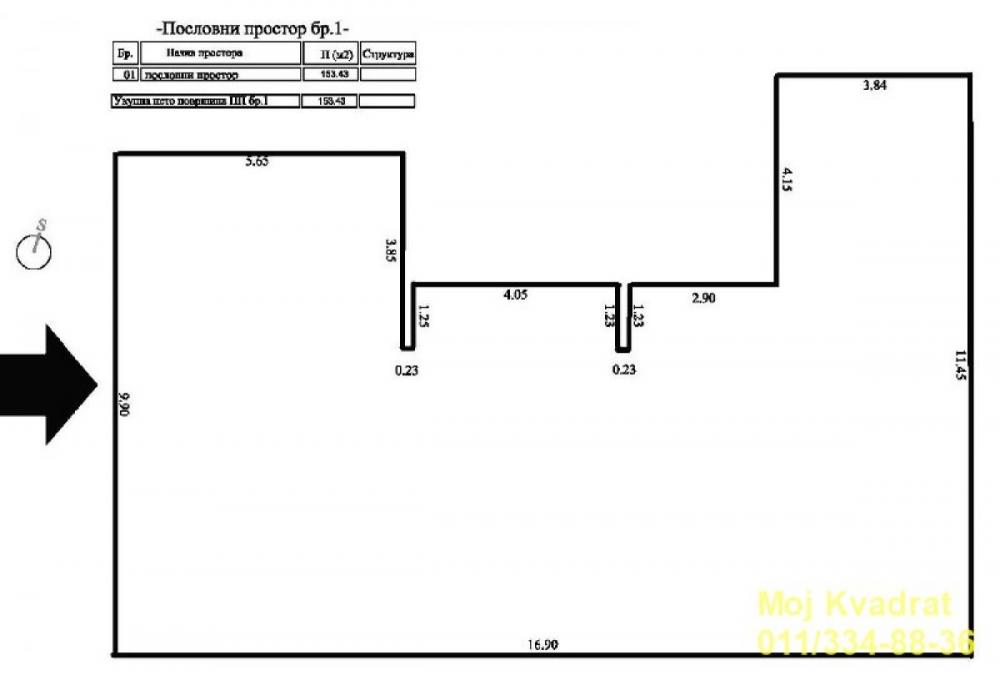 Slika 3 -  Lokal za izdavanje, 154m2, 2.100€