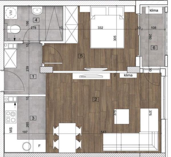 Glavna slika -Dvosoban stan na prodaju, 47m2, 133.530€