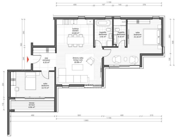 Slika 4 - Hadži Melentijeva, Trosoban stan na prodaju, 89m2, 449.500€