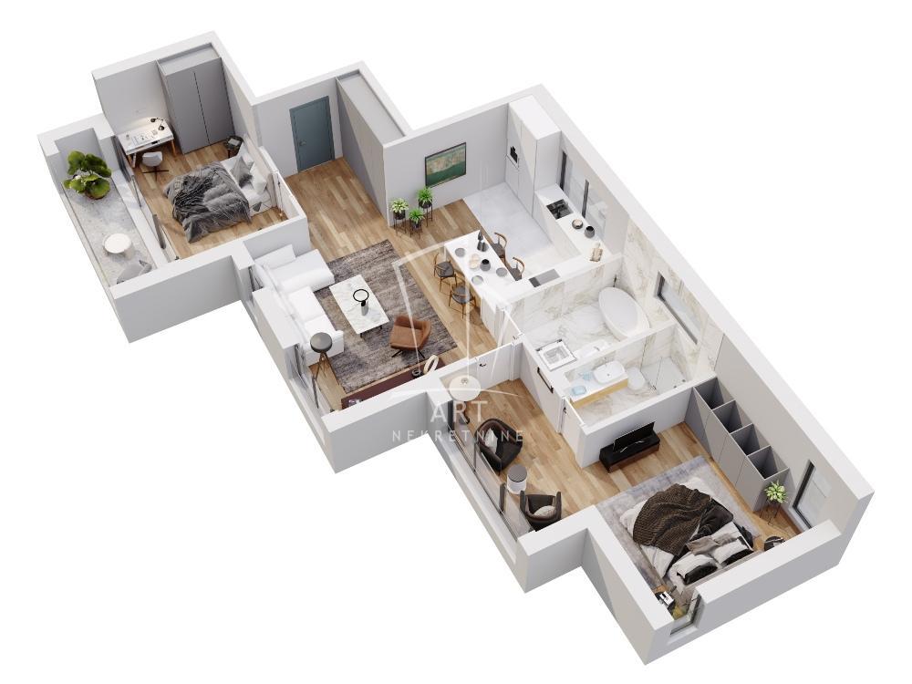 Glavna slika -Hadži Melentijeva, Trosoban stan na prodaju, 89m2, 449.500€