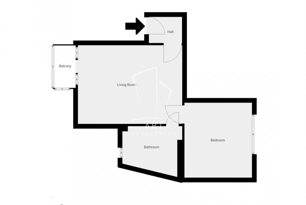 Slika 1 - Dositejeva, Jednoiposoban stan na prodaju, 42m2, 248.000€