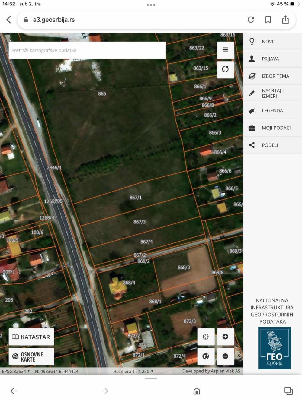 Glavna slika -Ibarski put Poljoprivredno zemljište na prodaju, Barajevo, Veliki Borak, 15.000€