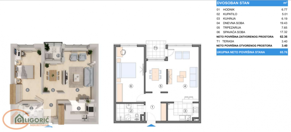 Glavna slika -Trosoban stan na prodaju, 71m2, 216.550€