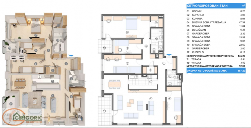 Glavna slika -Trosoban stan na prodaju, 76m2, 231.800€