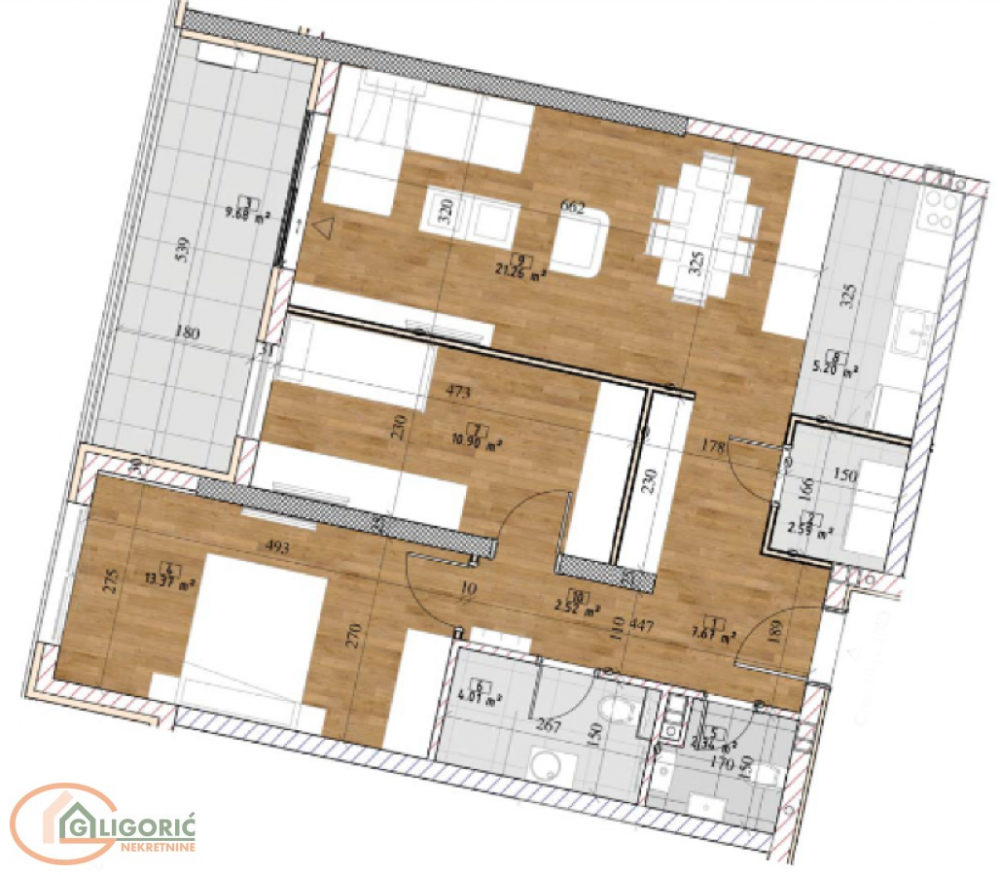 Glavna slika -Trosoban stan na prodaju, 77m2, 252.247€