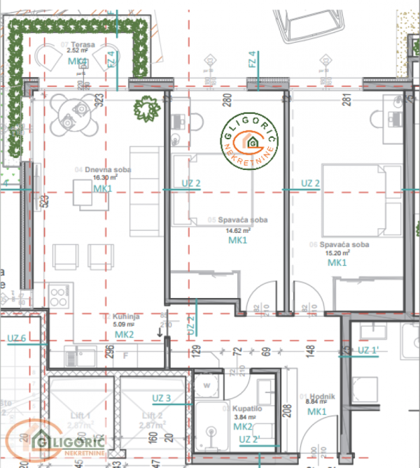 Glavna slika -Trosoban stan na prodaju, 67m2, 262.000€