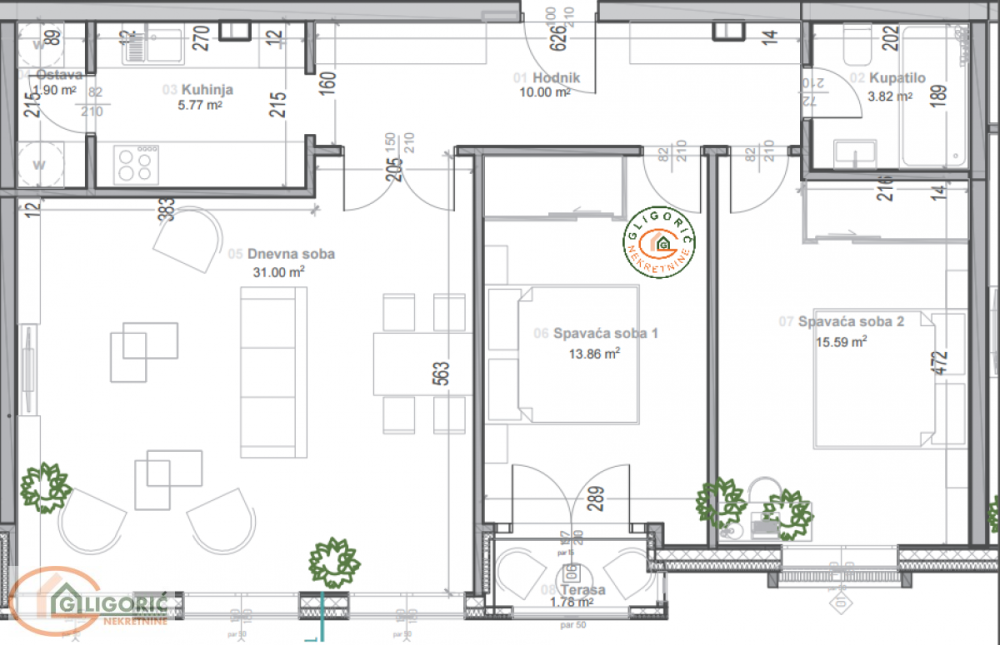 Glavna slika -Troiposoban stan na prodaju, 84m2, 329.000€