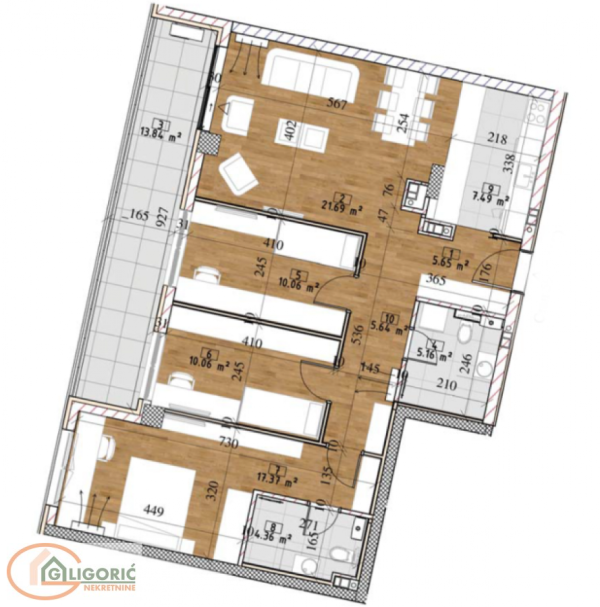 Glavna slika -Četvorosoban stan na prodaju, 98m2, 341.066€