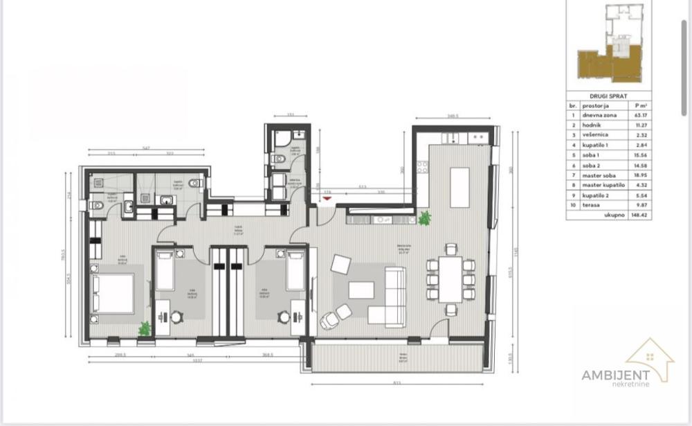 Slika 2 - Četvorosoban stan na prodaju, 148m2, 784.400€