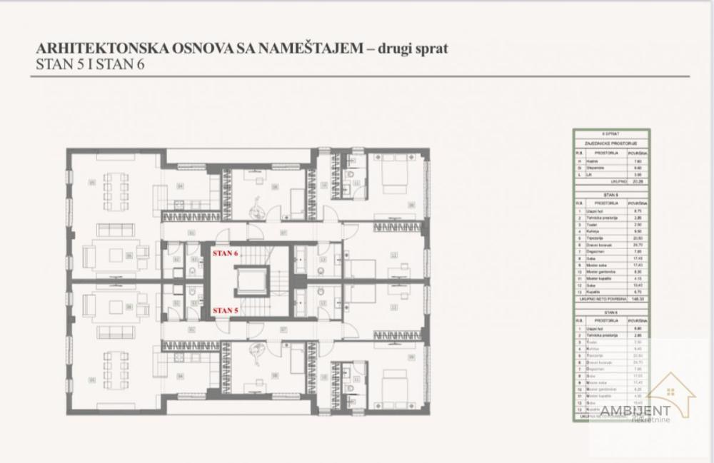 Glavna slika -Četvorosoban stan na prodaju, 148m2, 1.000.000€