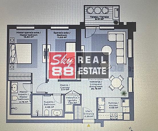 Slika 3 - Nikolaja Kravcova, Trosoban stan na prodaju, 79m2, 387.000€