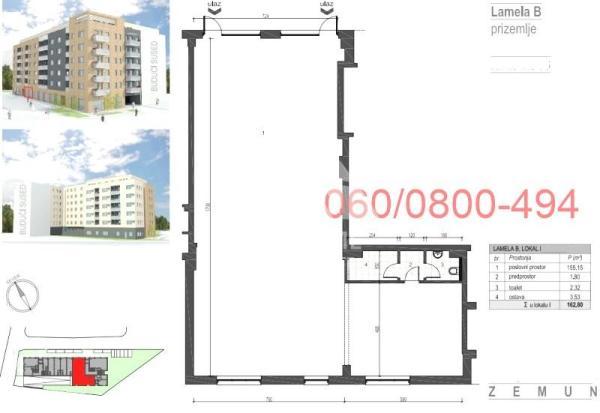 Glavna slika -Radoja Dakića,  Lokal na prodaju, 163m2, 488.400€