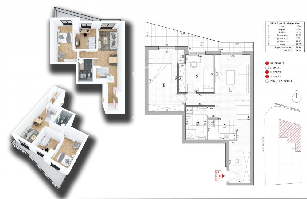 Slika 1 - Torlačka, Dvoiposoban stan na prodaju, 71m2, 219.172€