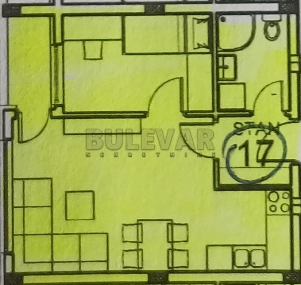 Slika 3 - Zetska, Jednoiposoban stan na prodaju, 37m2, 64.960€